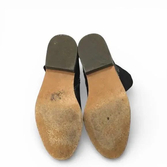 Coach New York Studded Harness Moto Ankle Boots Black Leather Size 6B - Picture 6 of 7